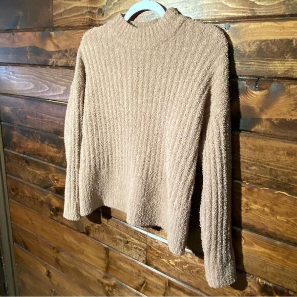 Women's Sincerly Jules Blush Pink Mock Neck Super Soft & Fuzzy Sweater Size L - Picture 10 of 11